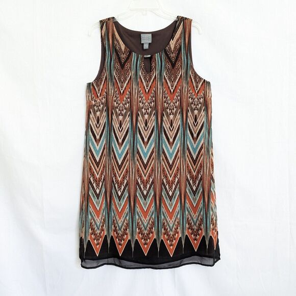 Rabbit Designs Size 12 Dress Southwest Aztec Geometric Sleeveless A-Line - Picture 4 of 11